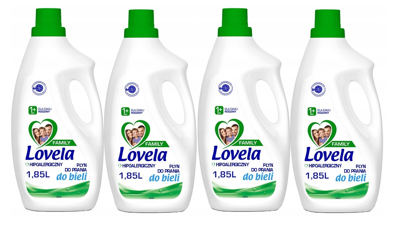 Lovela Family Płyn do prania białego 4x1,85 l