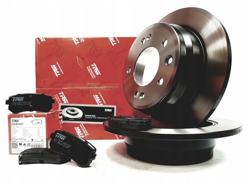 TRW диски + колодки задні HYUNDAI i30 ix35 KIA CEED