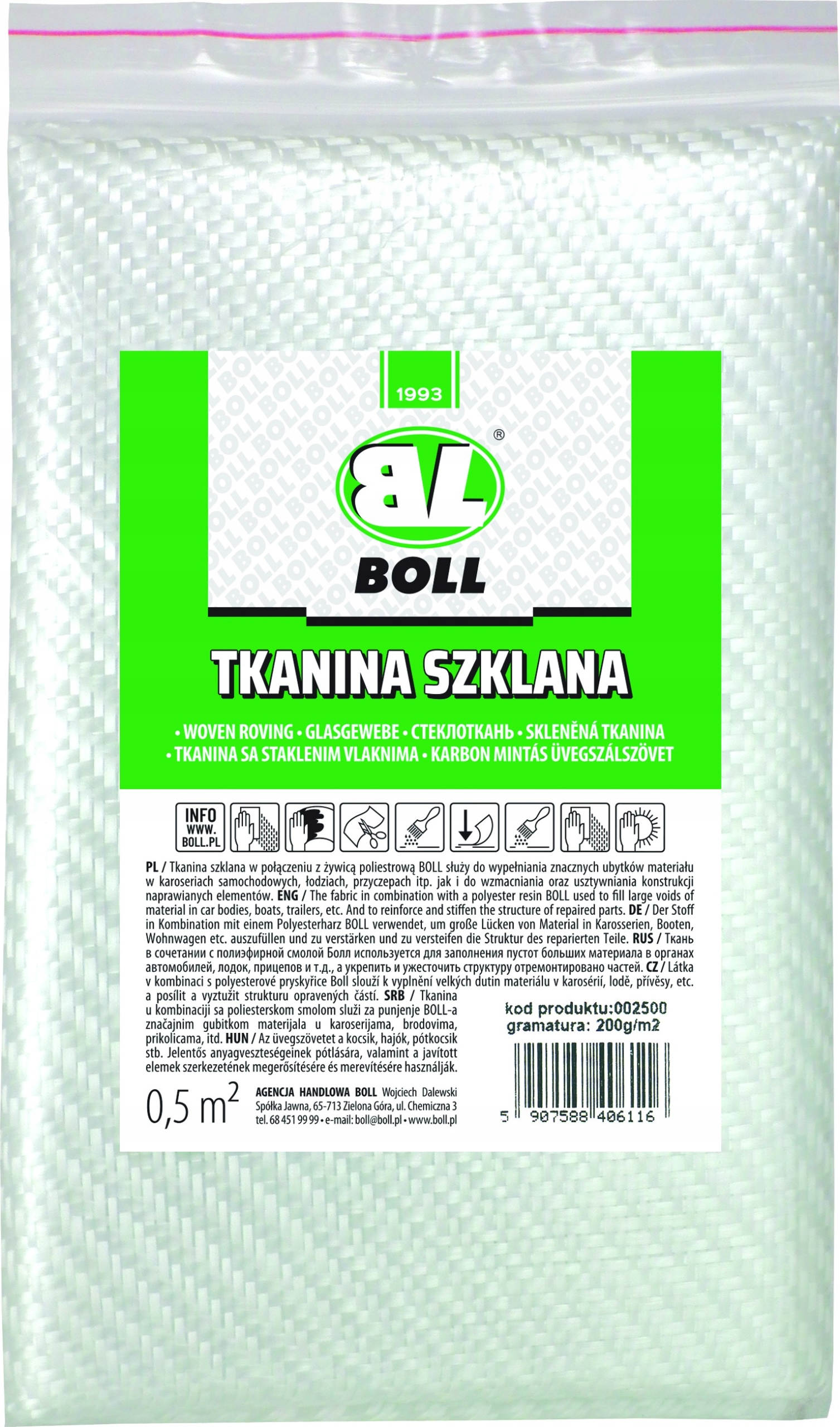 

Boll tkanina szklana 200 g m2