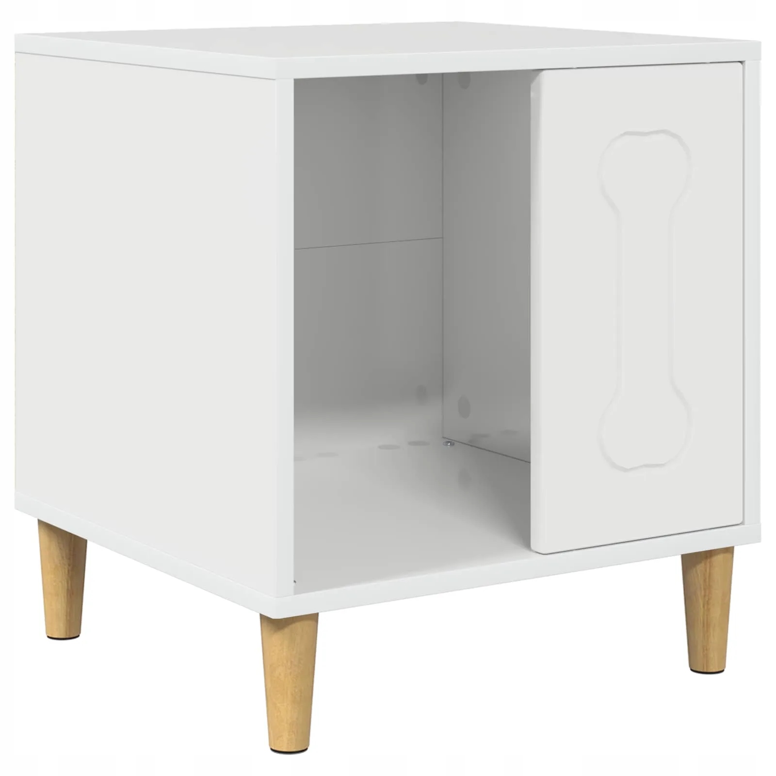 Levně Psí dům Lesklá Bílá 44 x 42 x 49 cm kompozitní dřevo