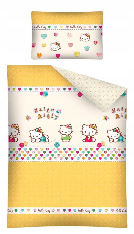 Pościel 100x135 40x60 Hello Kitty 100% bawełna