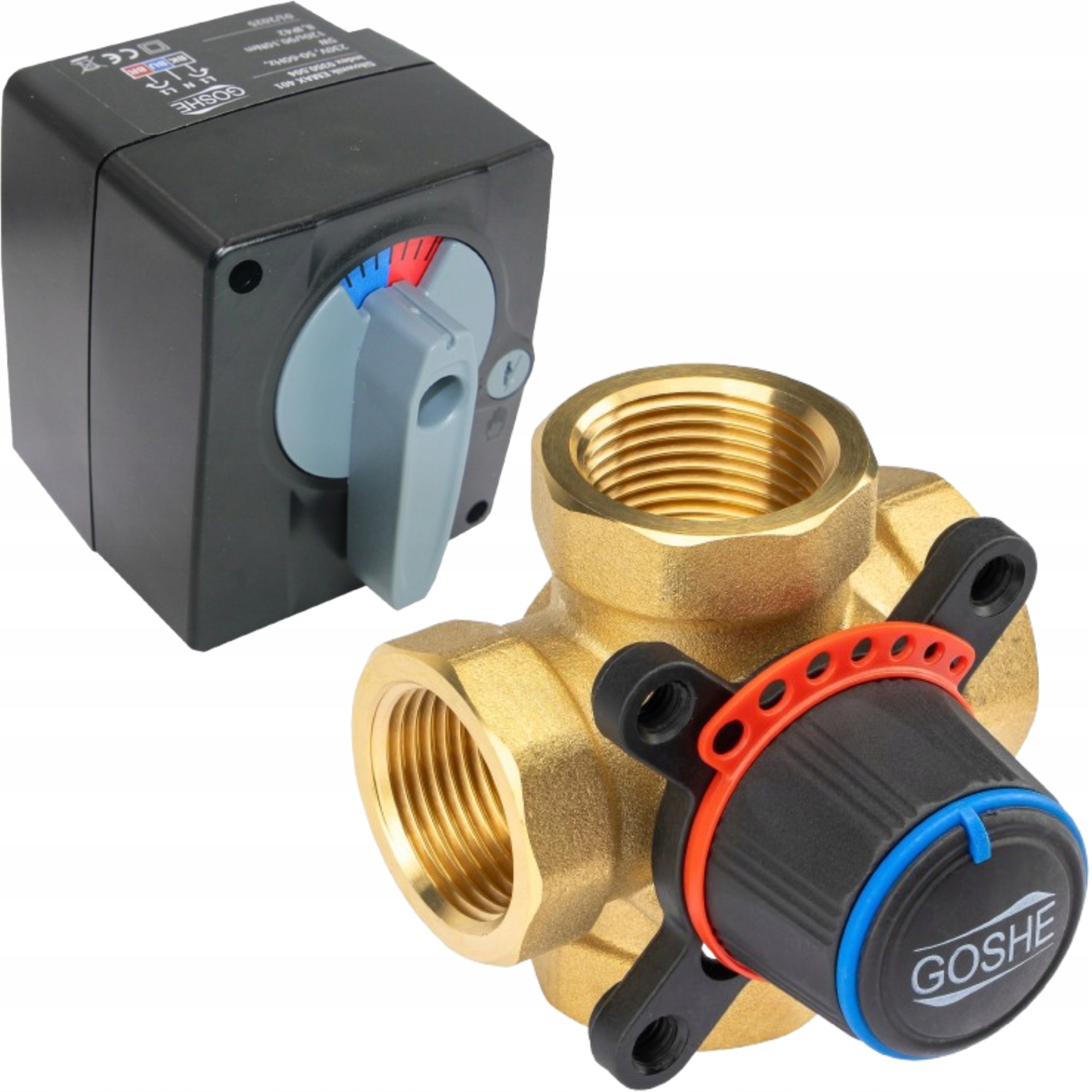 Sada: Štvorcestný Miešací Ventil 4-CESTNÝ 5/4" Pohon 230 V