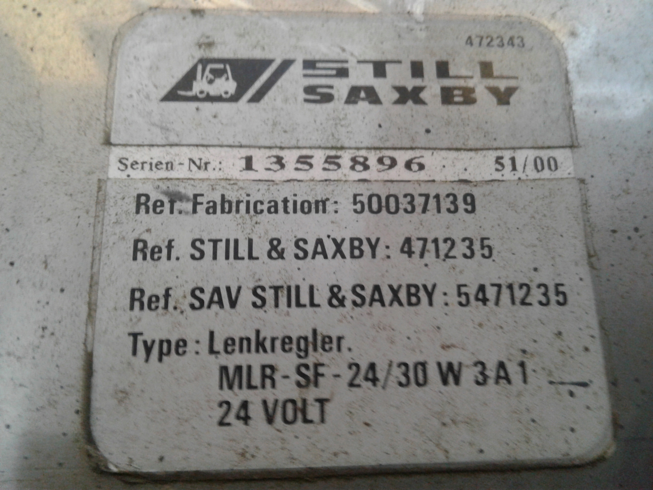 STEROWNIK STILL SAXBY MLR-SF-24/30W Numer katalogowy części 50037139