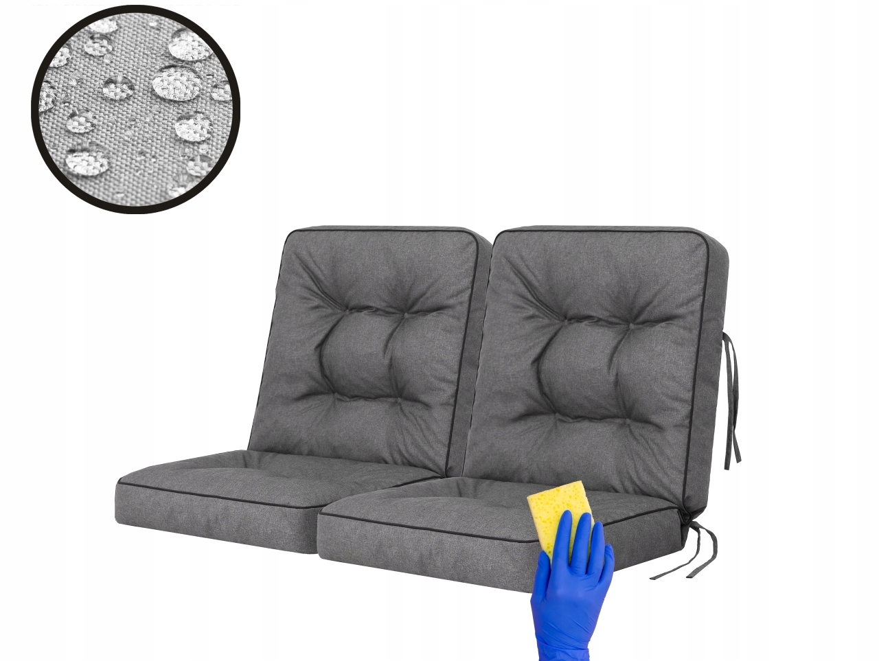 Polštář na zahradní houpačku, Poduška na lavičku, Voděodolná, 120 cm