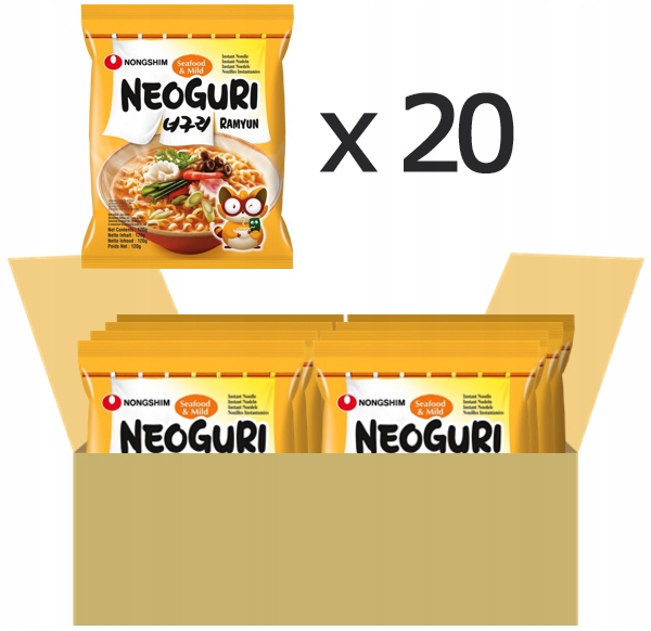 Levně Ramenová polévka Neoguri s mořskými plody 20 x 120 g Nongshim
