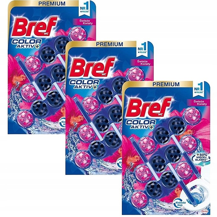 

Bref Color Active Kulki Zawieszki Wc Flowers 9x50G