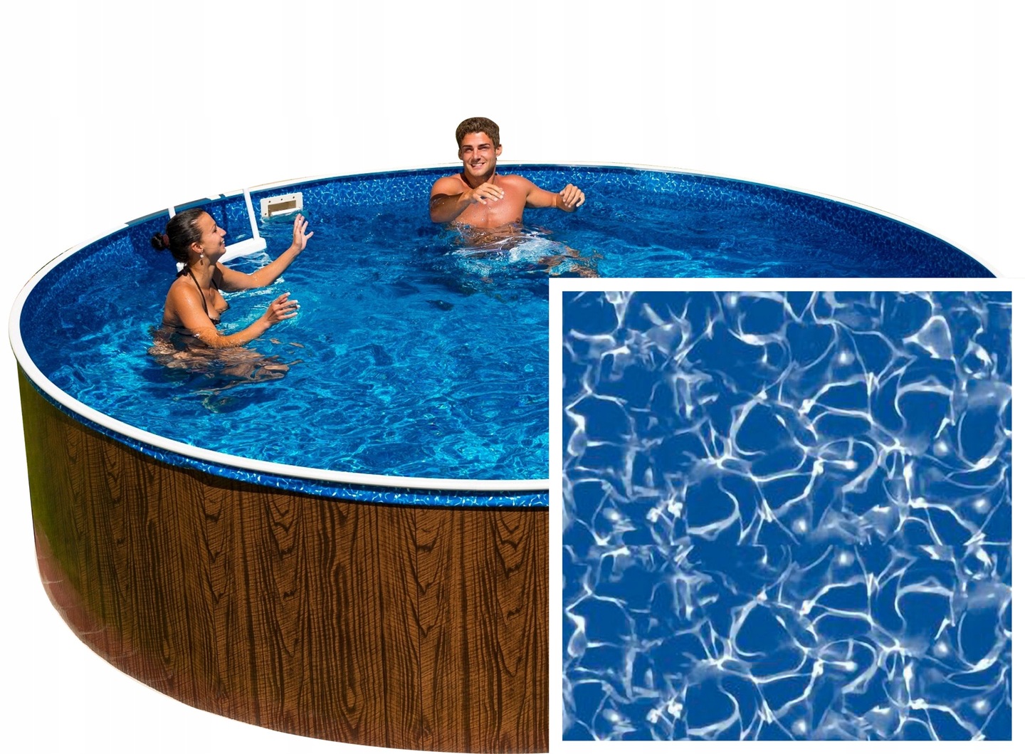 Folia Basenowa Wewnętrzna Liner Wkład do Basen Azuro 5,5x1,2m 0,35mm Galaxy