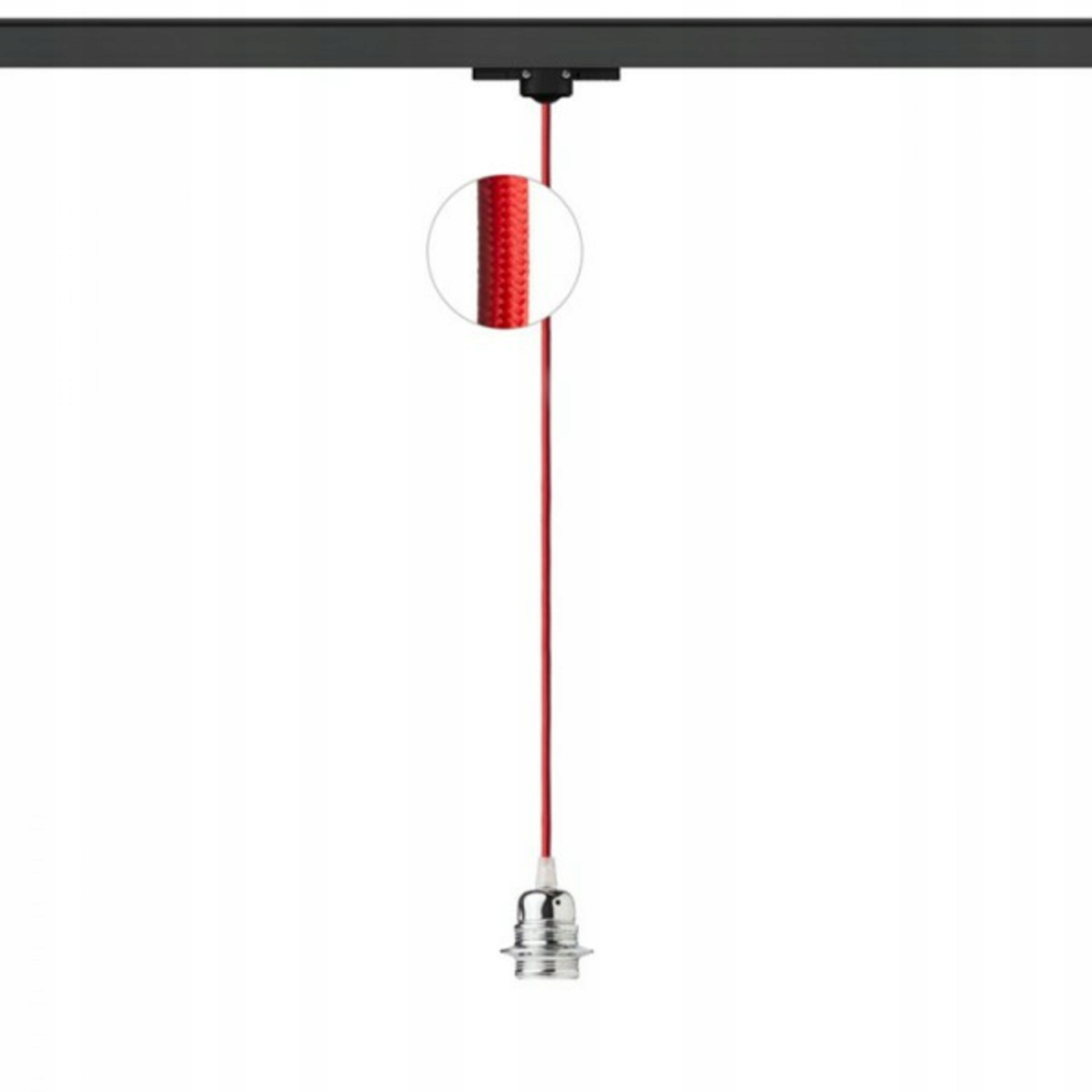 Rendl Elisa závesné svietidlo E27 červený kábel pre trojokruhovú lištu