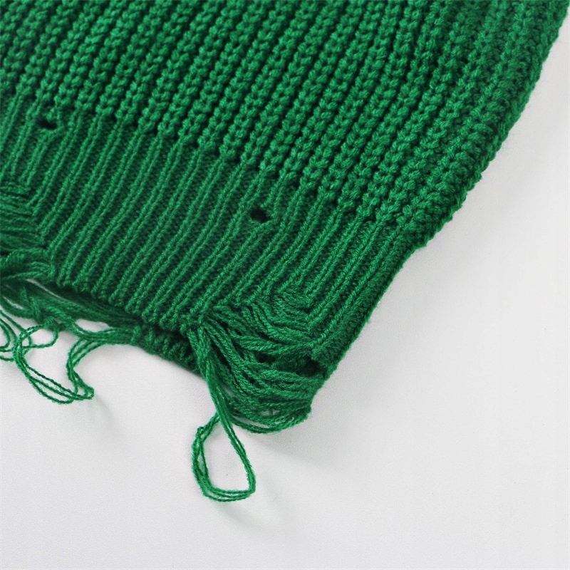 DAMSKA SUKIENKA SWETER BEŻOWA WYGODNA DZIURY SEXY Dekolt okrągły