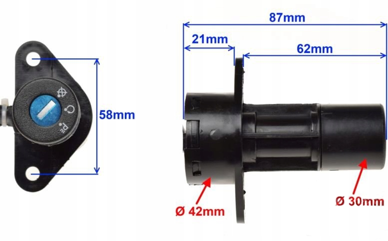 STACYJKA ZESTAW ZAMKOW KOMPLET MOTOROWER JUNAK Vehicle Match universal product