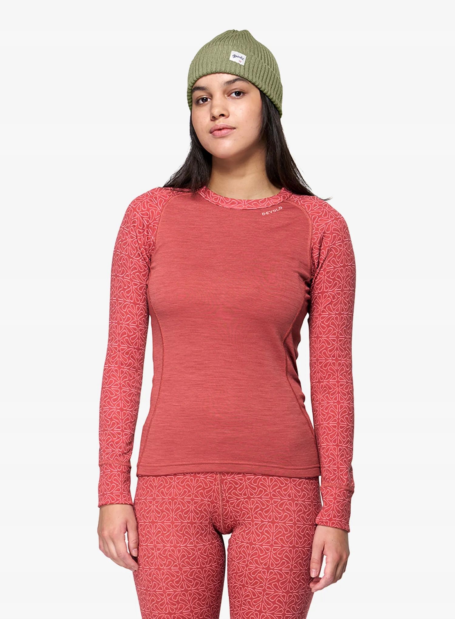 Bluza termoaktywna damska Devold Duo Active Merino 205 Shirt marsala S