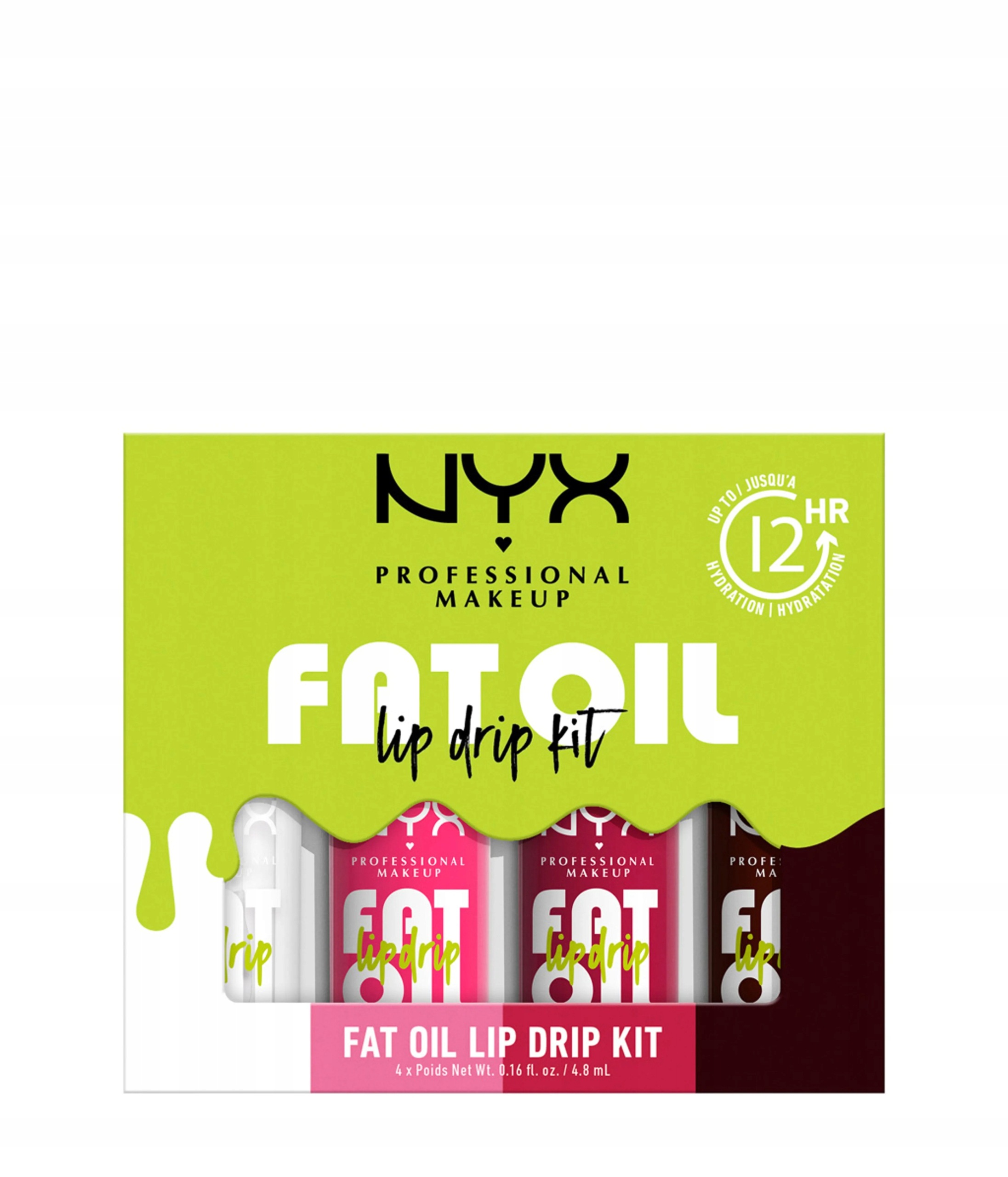 Nyx Professional Fat Oil Zestaw olejków do ust 4 x 4,8ml