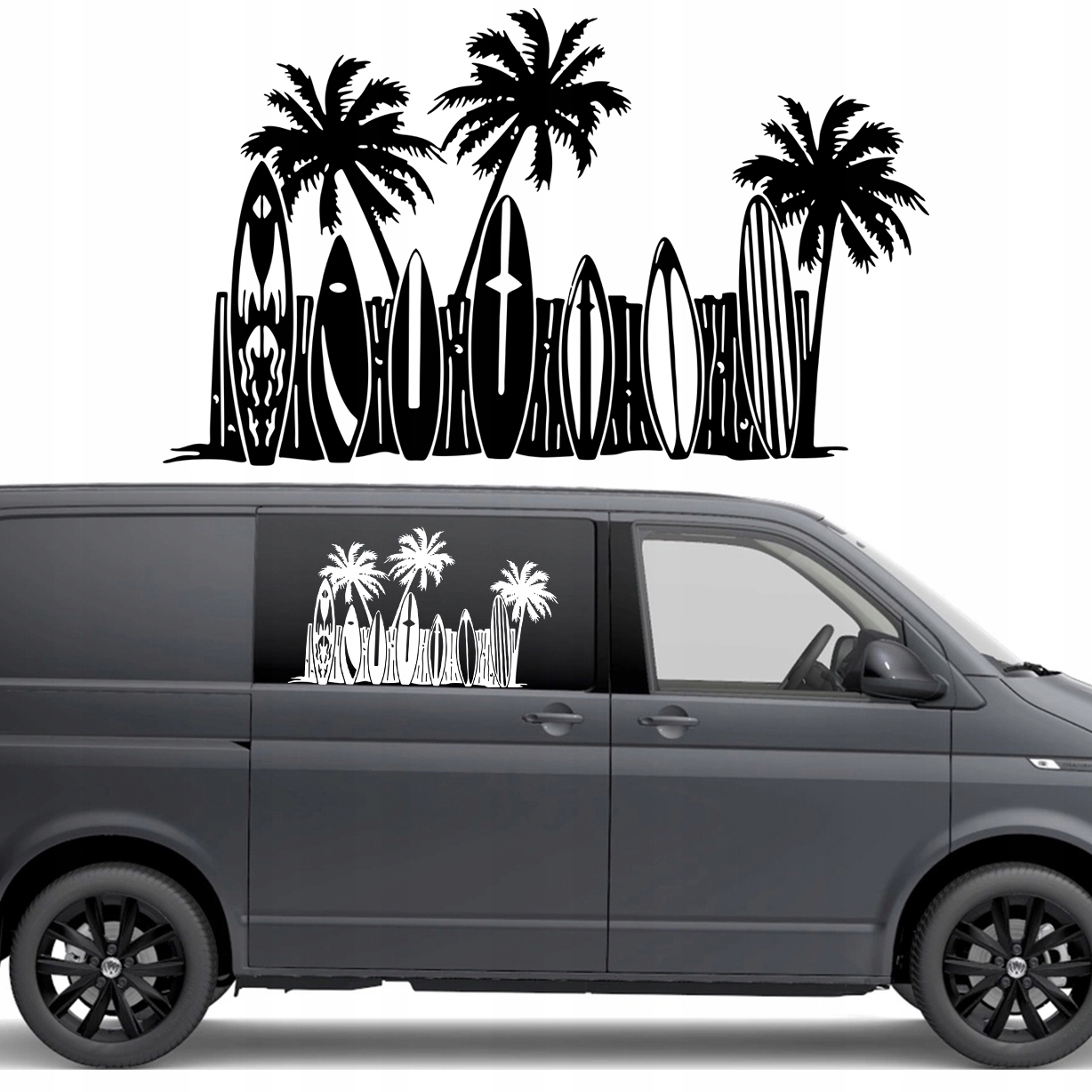 

Naklejka na auto kamper Palmy Deski Surfing 43x71