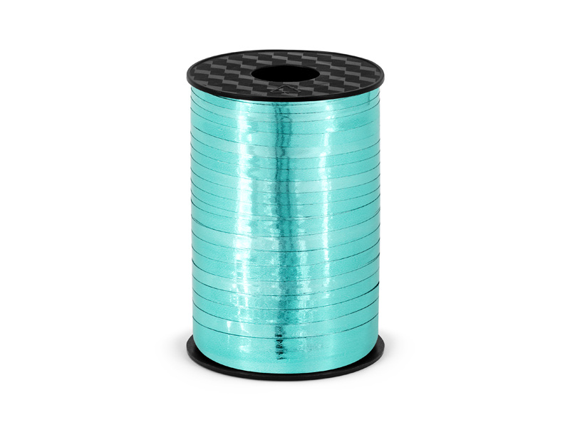 

Wstążka plastikowa metalizowana turkusowa/1 szt