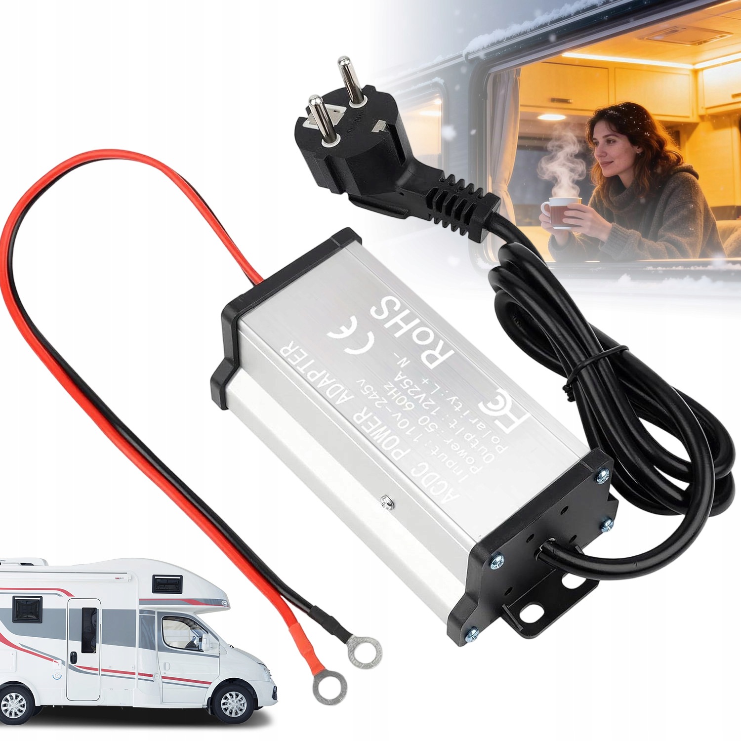 Przetwornica Napięcia Ac 220V Na DC 12V 16A Do Nagrzewnicy Diesel W Domu