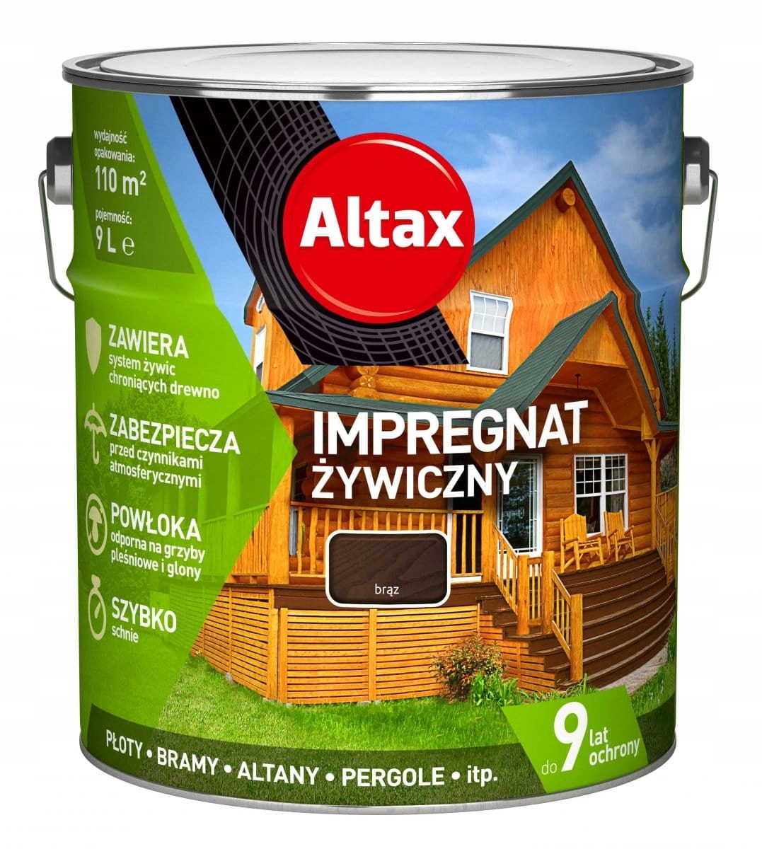 

Altax Impregnat Żywiczny Do Drewna 9L Brąz