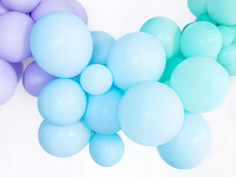 

Balony pastelowe błękitne ice blue weselne ślub