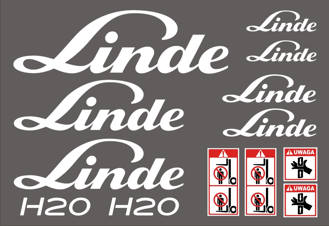 SGN-LINDE-H20 - Наклейки на вилочний навантажувач LINDE H20 H-20
