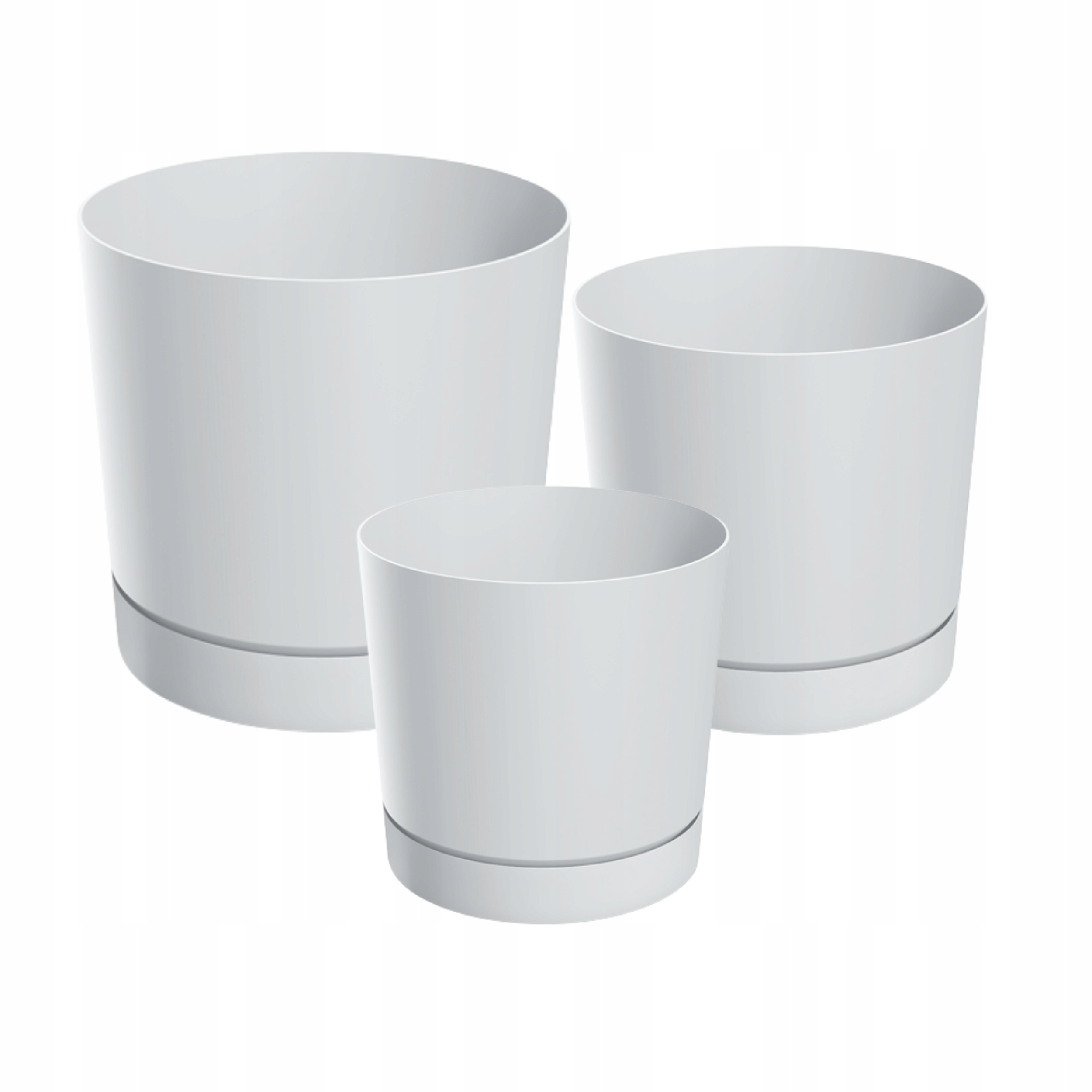 

3x Doniczka okrągła Tubo podstawka Donica Zestaw