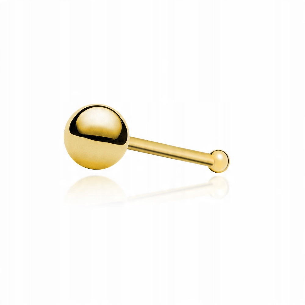 

Złoty kolczyk do nosa Kuleczka 2mm Kulka pr 585