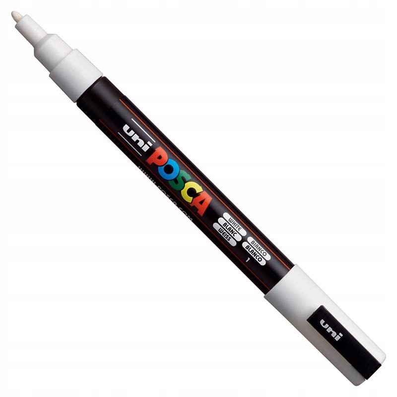 Marker pisak Posca PC-3M - Uni - white biały
