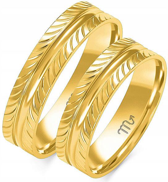 Zlatý snubní prsten jemný 14K 585, 11 12 13, klasický módní vzor