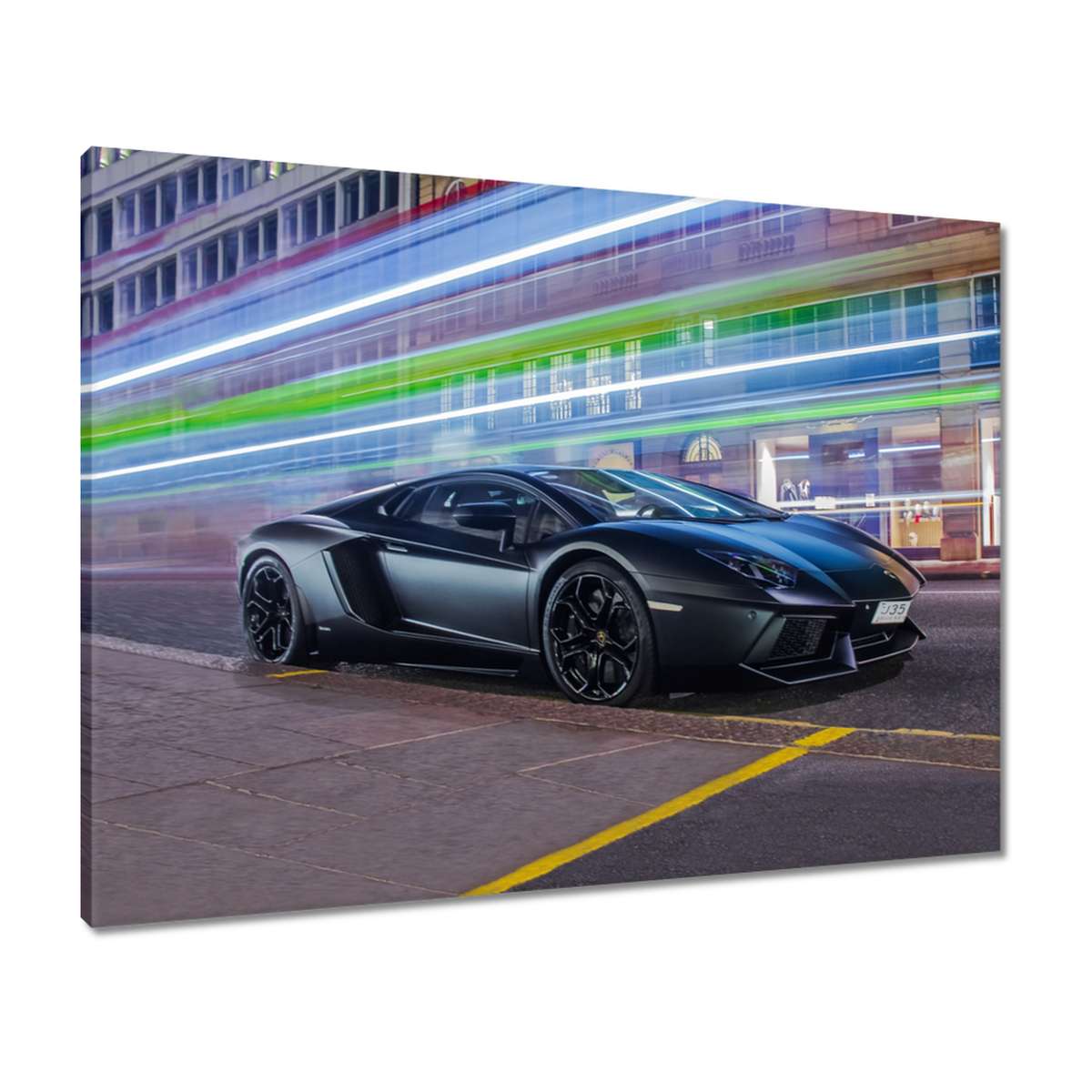 Obrazy 80x60 Rychlé auto mizí v noci