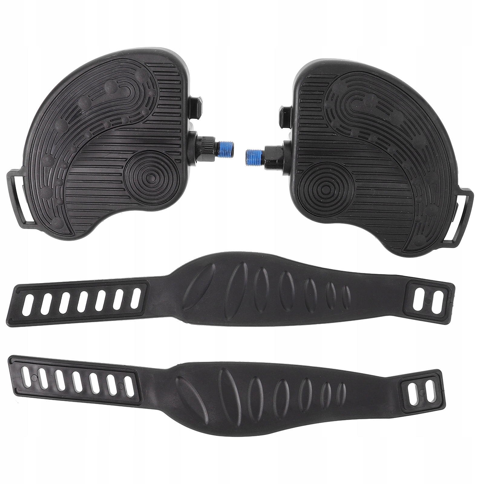2 Wytrzymałe Pedały Fitness Do Roweru Z Paskami W Zestawie