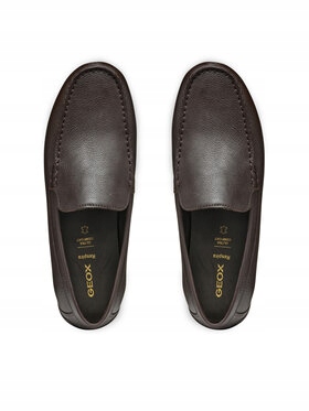 Geox Tmavě hnědé pánské mokasíny Geox Spherica EC16