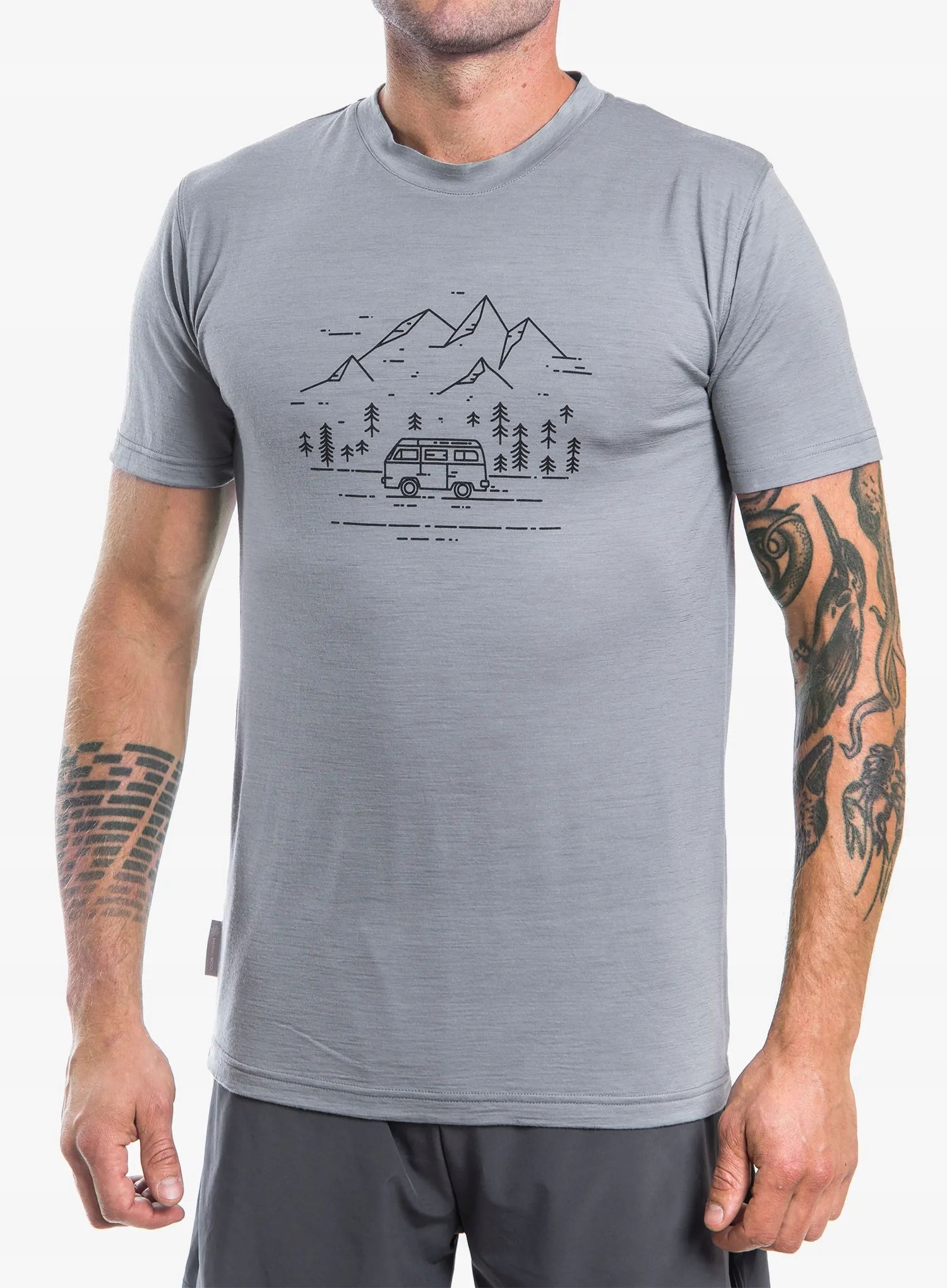 Merino tričko Sensor Merino Active Pt Tee S/s šedá S