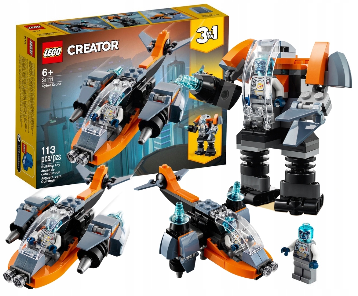 

Lego Creator 3 w 1 31111 Cyberdron Robot Samolot