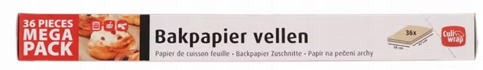 

Papier do pieczenia w arkuszach kawałkach 36 sztuk