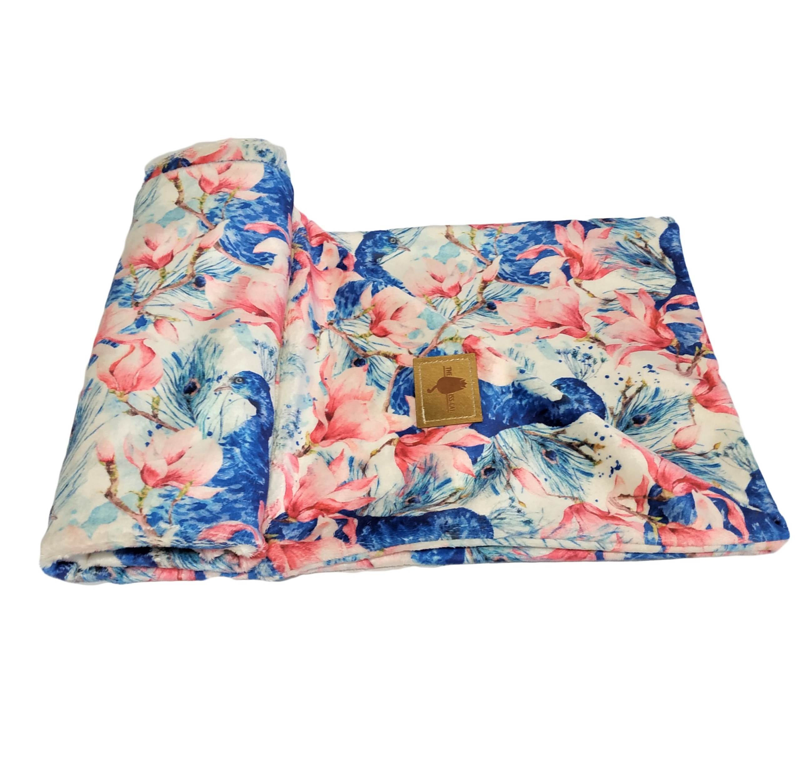 

kocyk dla psa pawie kwiaty wyprawka dla szczeniaka