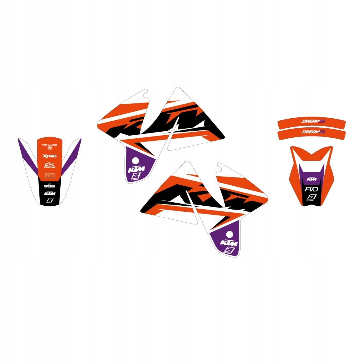 Sada Nálepiek (oklein) Ktm Sx/sx-f 98-00, Exc/exc-f 98-00 Dream 5