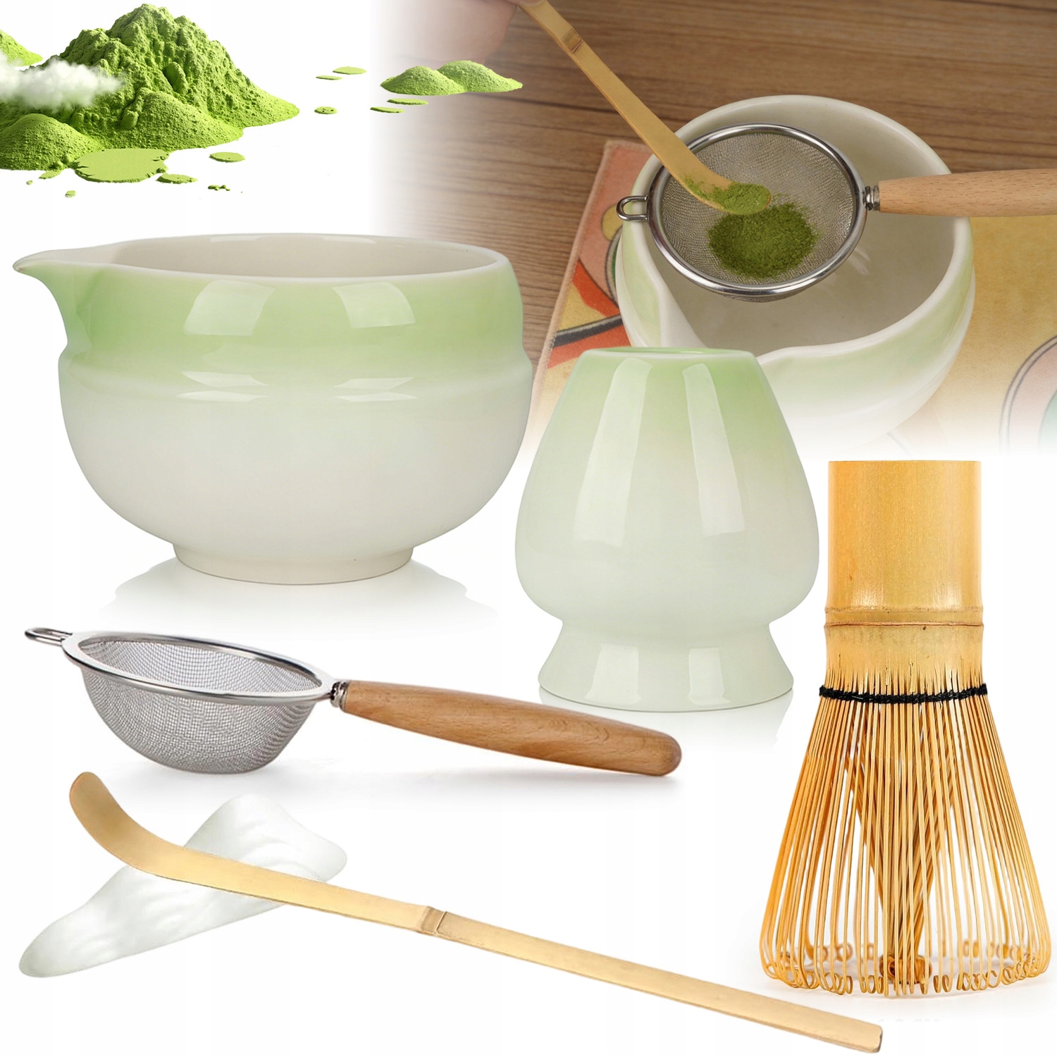 Zestaw Prezentowy Do Herbaty Matcha Zestaw Mioteł Matcha Z Trzepaczką