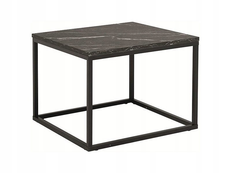 Lavica konferenčný stolík Rossi B čierny mramor/čierna 60x60 cm Sig