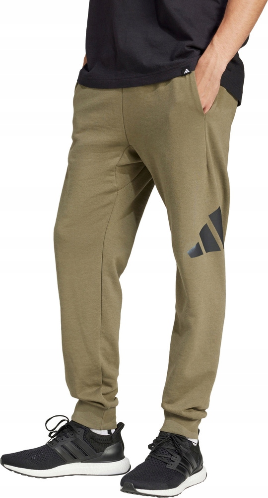Pánské Kalhoty Adidas Essentials Big Logo French Terry Olivové vel. S