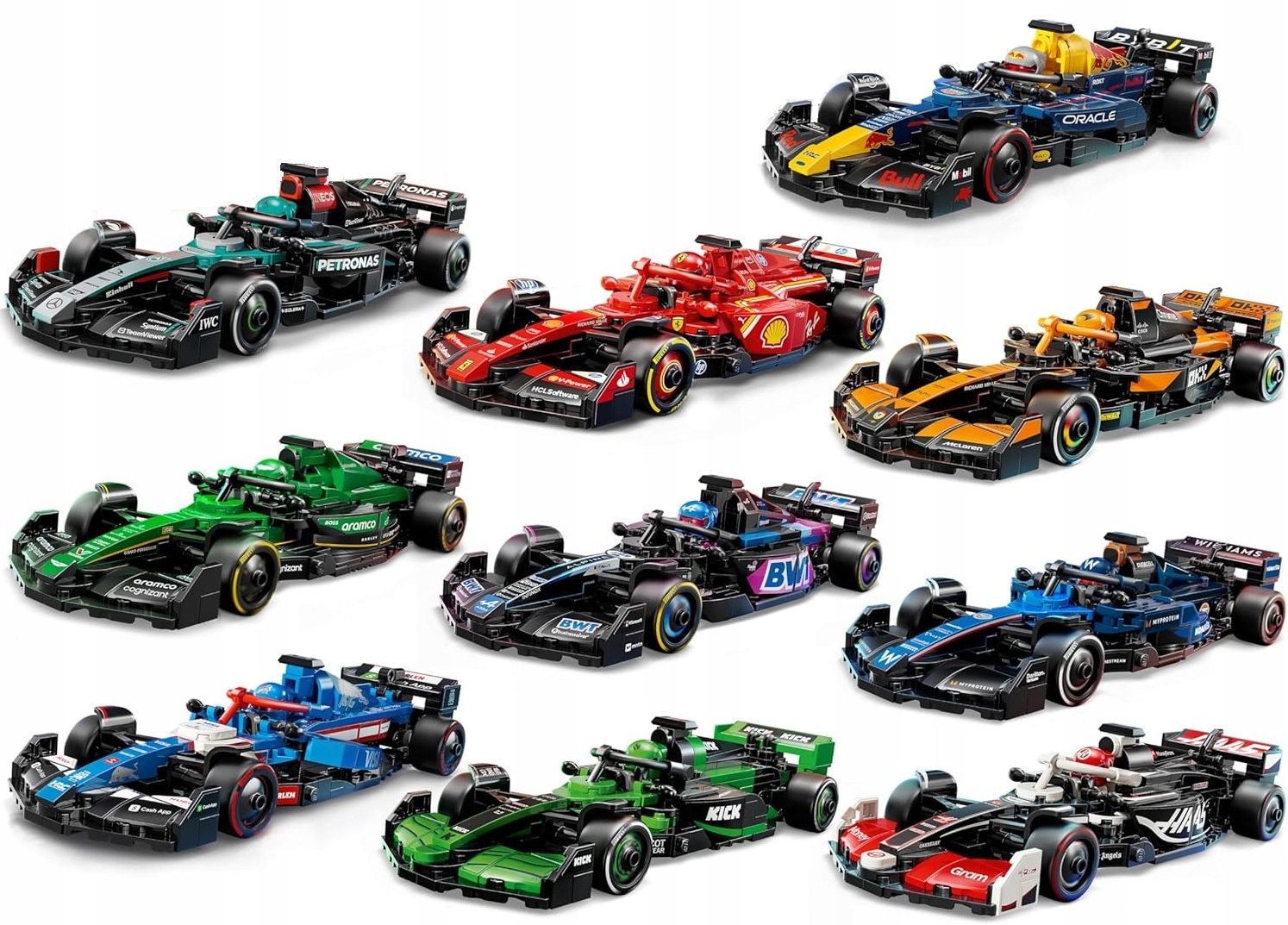 Lego Speed Champions F1 Kolekce sada 10 modelů aut 77242-77251