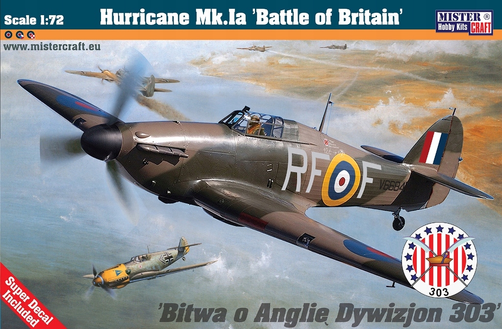 Mistercraft D-180 Hurricane Mk.I Dywizjon 303 1:72