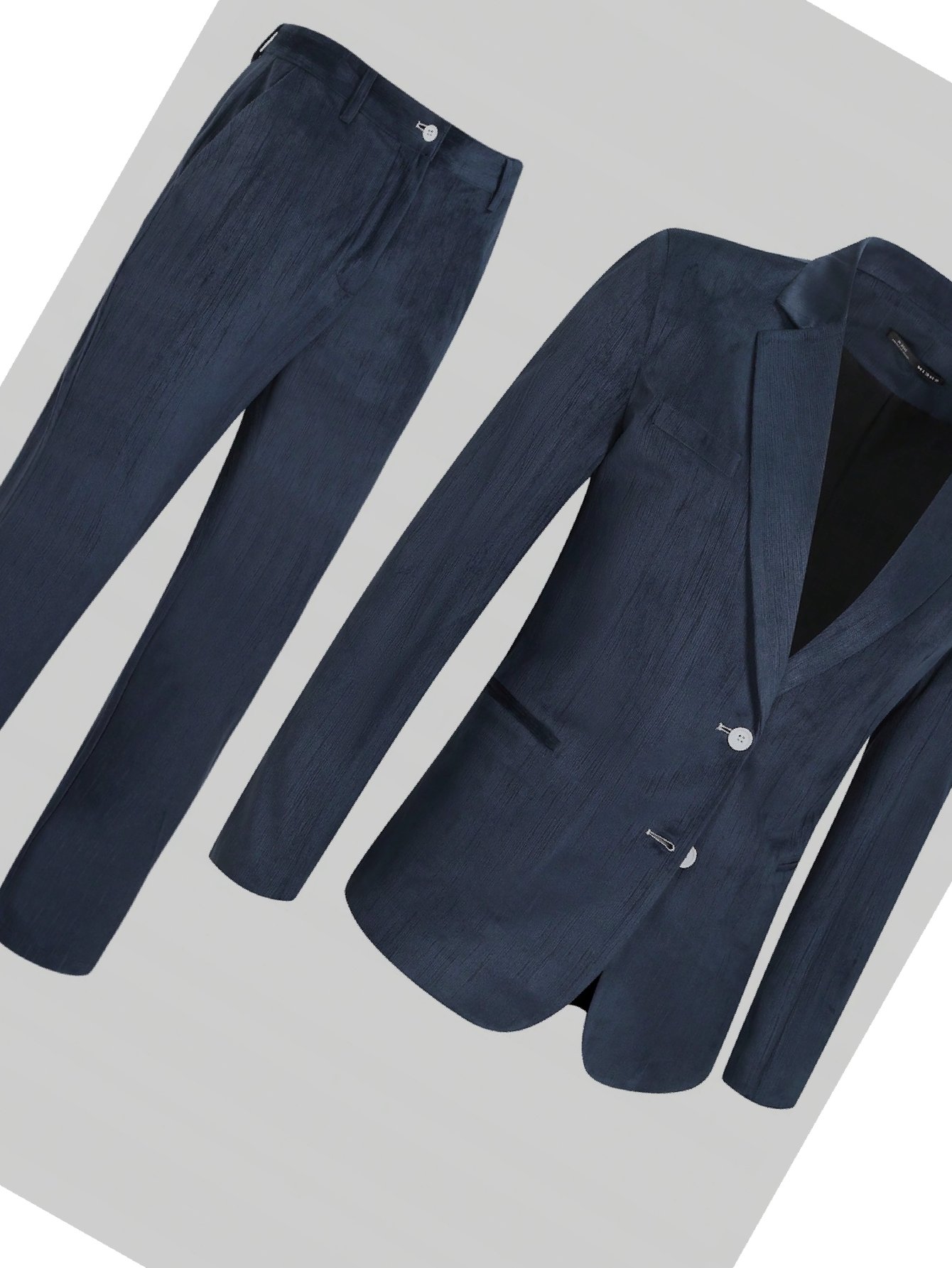 Pánský stylový oblek Námořnická Modrá Elegantní lesklý S