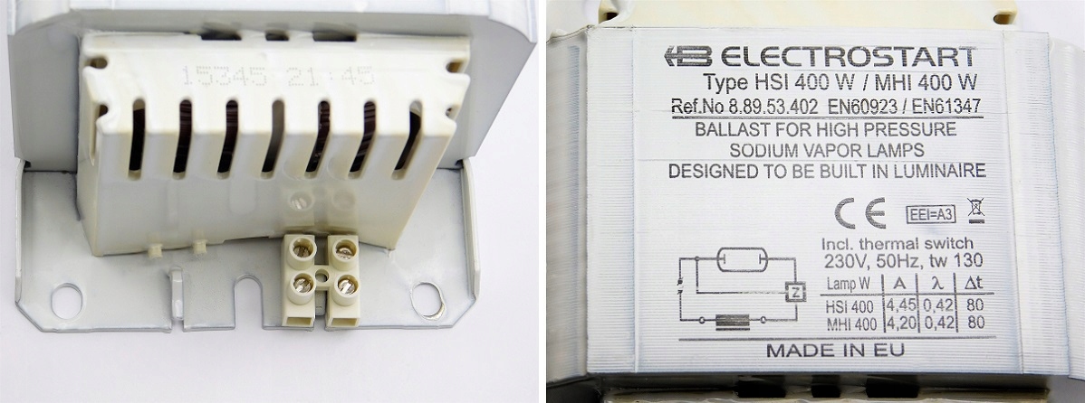 Statecznik Electrostart 400W HQI Soda Nahj STS MHI EAN (GTIN) 5901122610069