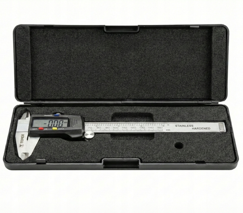 Elektronické digitální posuvné měřítko v krabičce 150 mm Topex