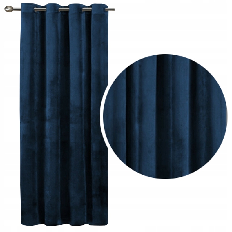 Velurové záclony Imperial 140x250 Velur tmavě modrá