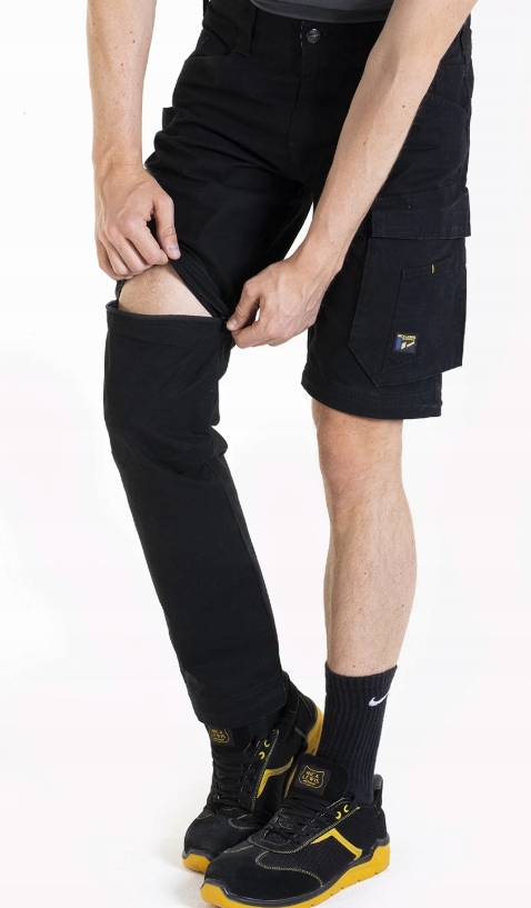 Spodnie Robocze 2W1 Rica Lewis Convert Czarne Bojówki 46