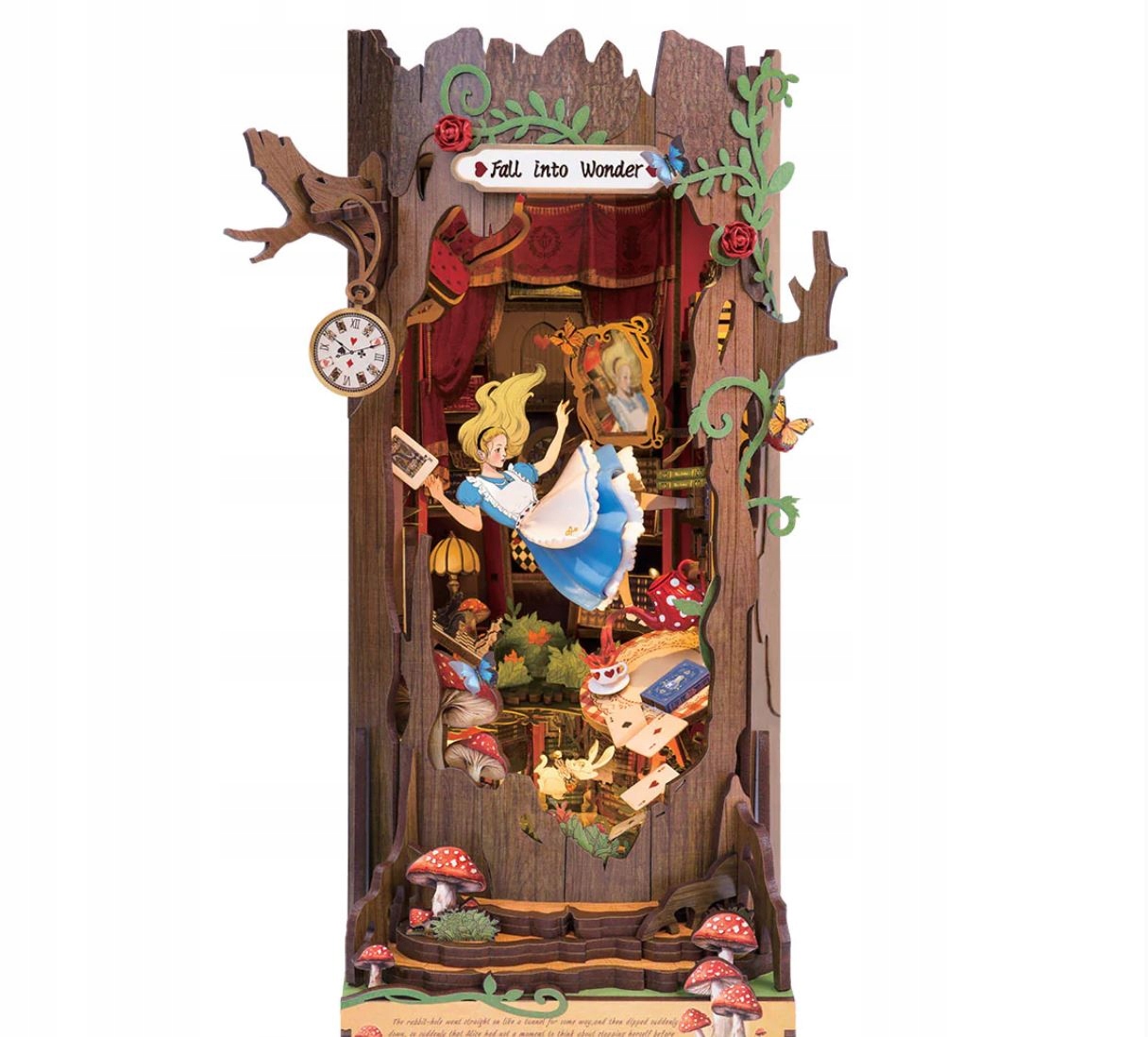 Robotime Book Nook Alicja DIY Miniatura Do Składania LED