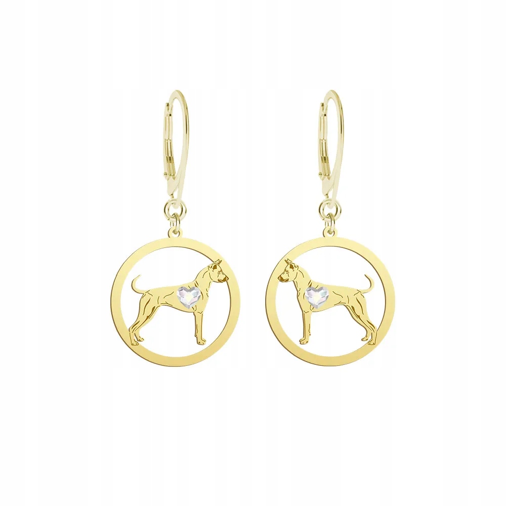 Náušnice Zlaté se psem Thai Ridgeback 925 Dárek Šperky Gravírování Bonus