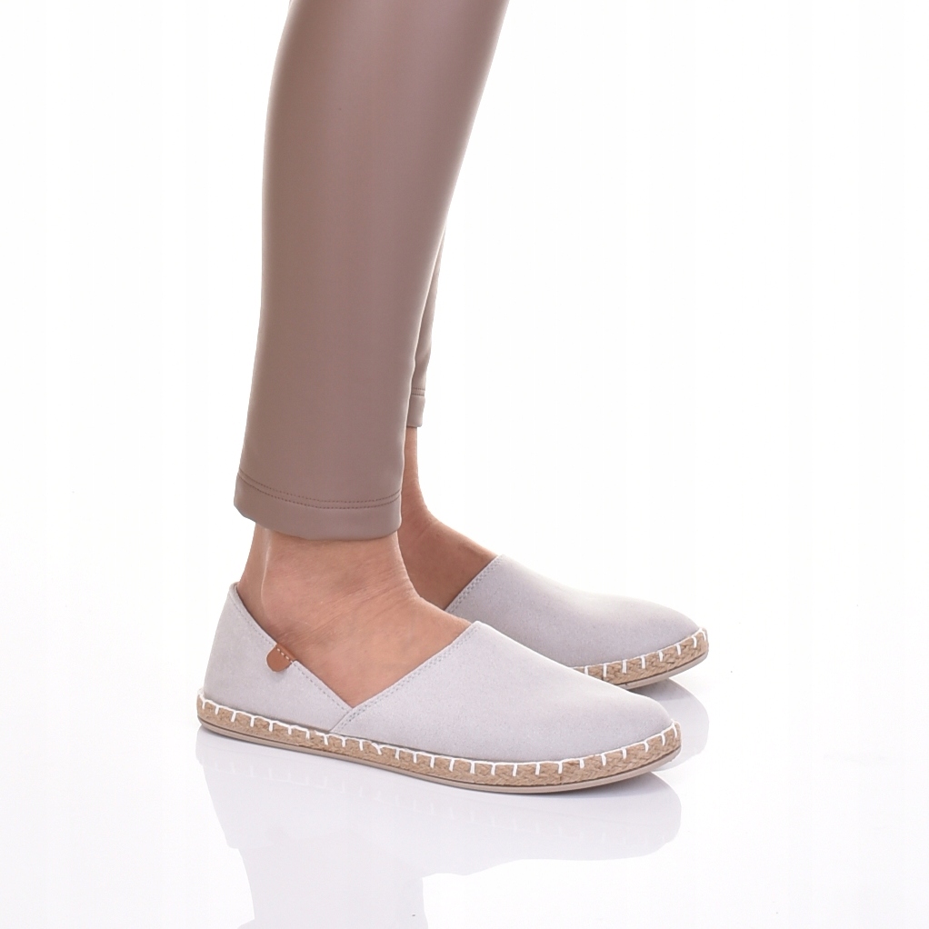 KLASYCZNE BUTY LETNIE ESPADRYLE DAMSKIE ZAMSZOWE WSUWANE NA SŁOMCE Rozmiar 39
