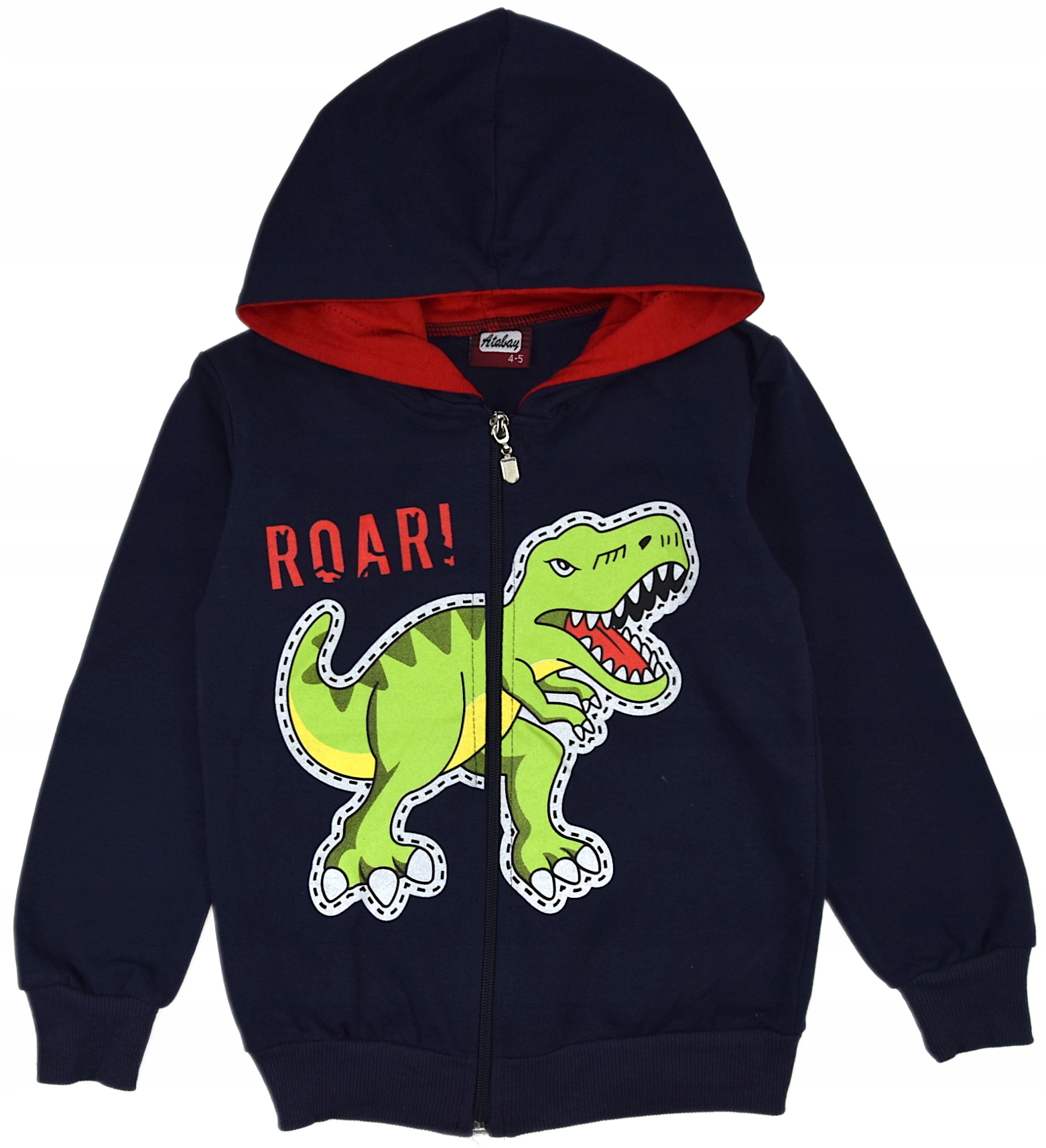 

Bluza Bluzka Na Zamek Kaptur At Dinozaur 122/128