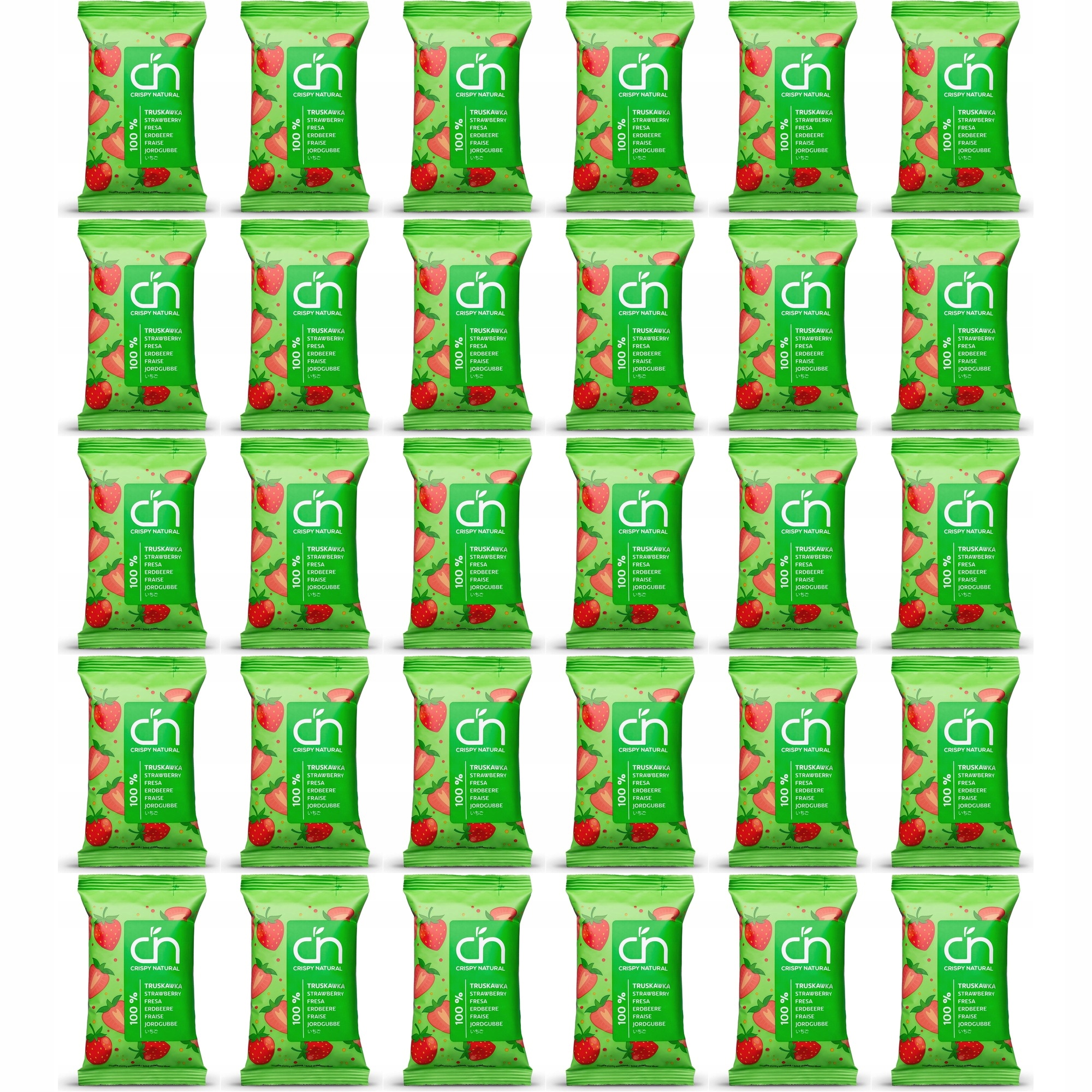 Zestaw Chipsy Truskawkowe 100% Crispy Natural 10 g 30 szt.