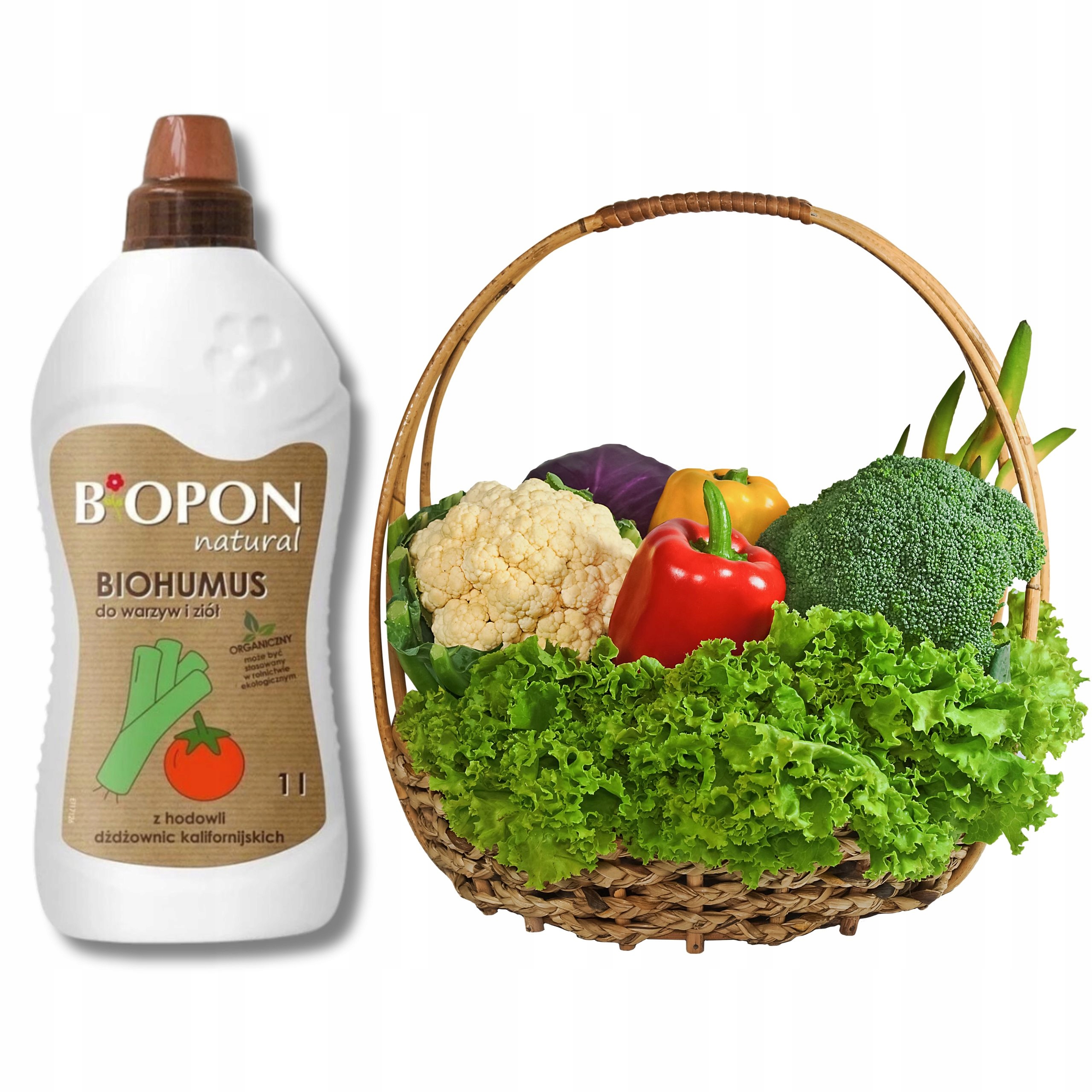 BIOPON NATURAL NAWÓZ BIOHUMUS UNIWERSALNY DO WARZYW I ZIÓŁ 1L ODŻYWCZY Stan opakowania oryginalne